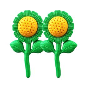 Morning Exercises/Dance Performance/2 Pair Kids Toy Sunflower Dumbbell with Bell