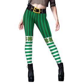 Saint Patrick's Day Clothing Digital Printed Leggings (Option: B2301182-XL)