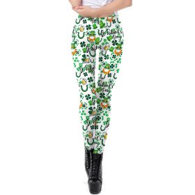 Fashion Women's Digital Printed Leggings (Option: KDK2111-S)