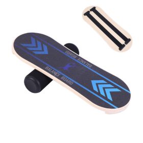 Non Slip Yoga Balance Board Rehabilitation Training Wood (Option: 05Blue-B)