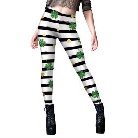 Saint Patrick's Day Green Printed Leggings (Option: B2301193-XL)