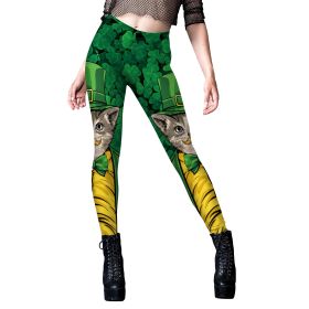 Saint Patrick's Day Clothing Digital Printed Leggings (Option: B2301176-XL)