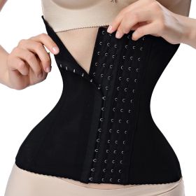 Waist trainer shaper corset slimming Belt underwear body shaper shapewear faja slimming belt tummy Sheath (Color: black 4, size: S)