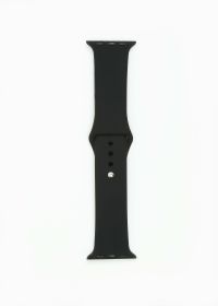 Silicone Apple Watch Band - Black (Color: Black, size: 42/44mm)