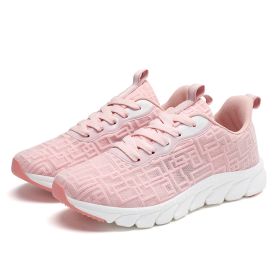 Women Girls 35-41 Casual Sneaker Breathable Mesh Summer Light Cozy Outdoor Running Sport Shoes Fitness Spring Autumn Comfortable (Color: Pink, size: 41)