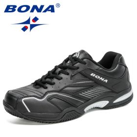 BONA 2020 New Designers Chaussures De Tennis Shoes Men Sneakers Action Leather Walking Shoes Mansculino Fitness Trainer Footwear (Color: Black light gray, size: 10.5)