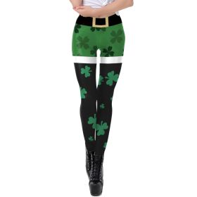 Hat Festival New 3D Digital Printing Sports Feet Yoga Leggings (Option: KDK2010-XL)