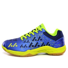 Men's Training Non-slip Shock Absorption Badminton Shoes (Option: Blue-45)